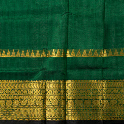 Green Kanchi Silk Cotton Saree For Festive Wear VP SC 236