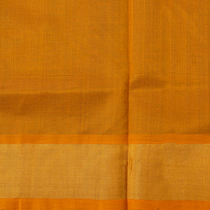 Green And Orange Kanchi Silk Cotton Saree For Festive Wear VP SC 266