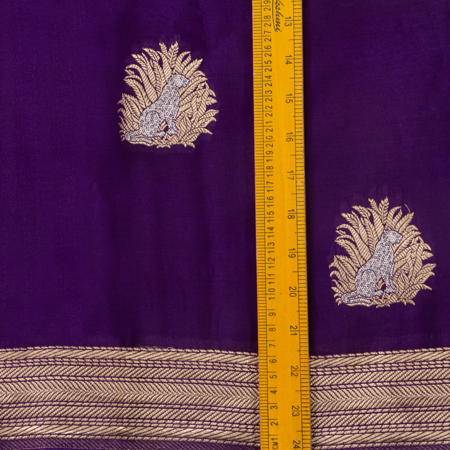 Purple Crepe Banarasi Silk Saree PB 304