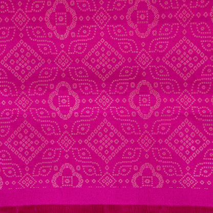 Green And Pink Borderless Kanchipuram Soft Silk Saree For Festive Wear PV RSP 168