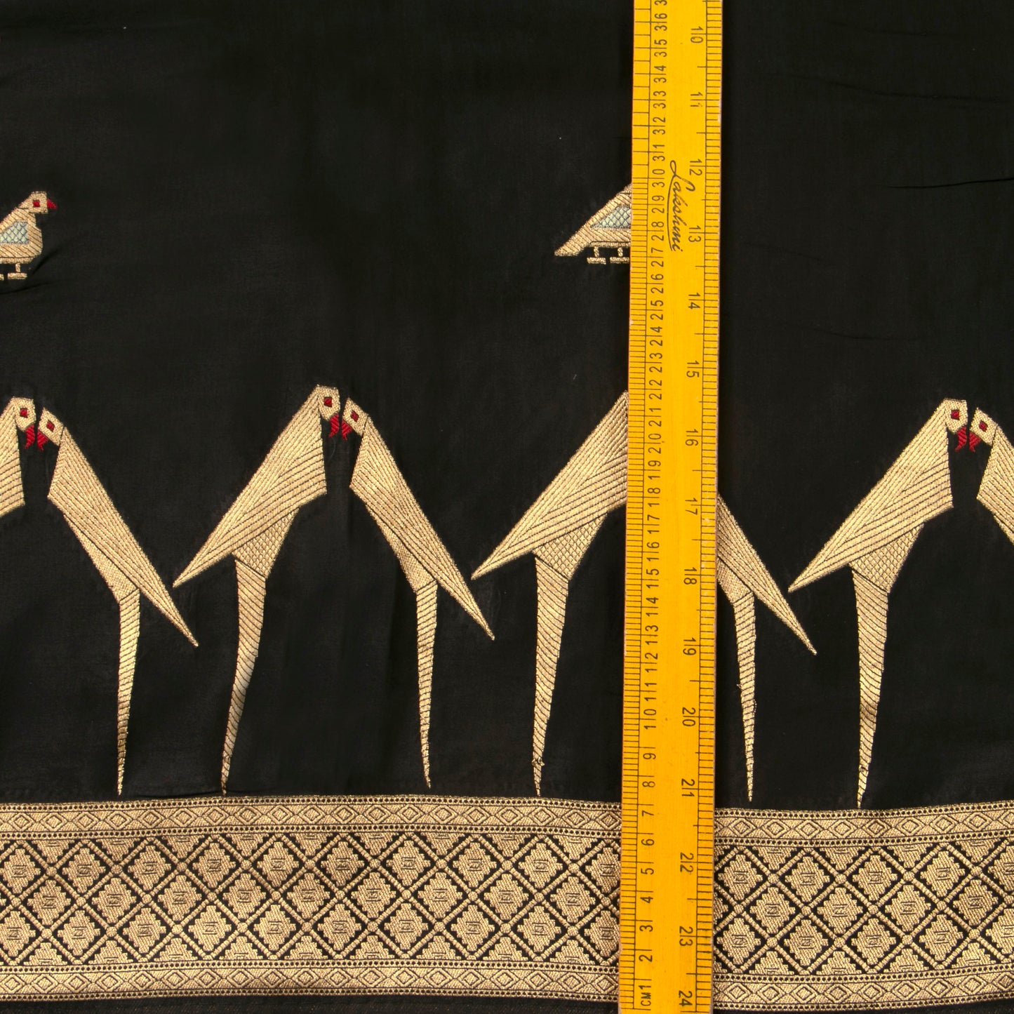 Black Crepe Banarasi Silk Saree PB 305