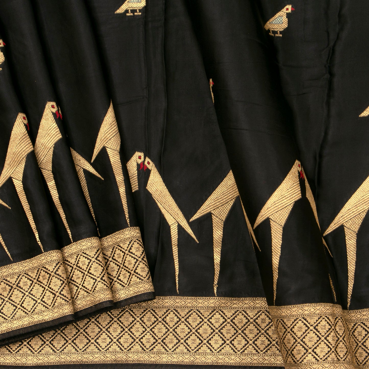 Black Crepe Banarasi Silk Saree PB 305