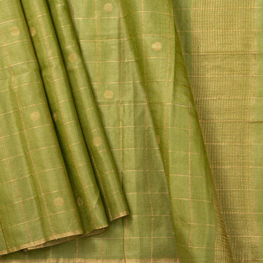 Green Banarasi Tussar Silk Saree PB 307
