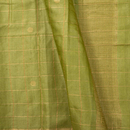 Green Banarasi Tussar Silk Saree PB 307