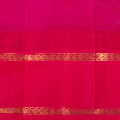 Green And Pink Kanchi Silk Cotton Saree For Festive Wear VP SC 253