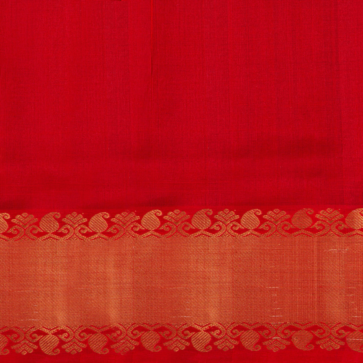 Black And Red Kanchi Silk Cotton Saree For Festive Wear VP SC 255