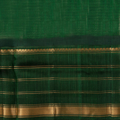 Off White And Green Kanchi Silk Cotton Saree For Festive Wear VP SC 249