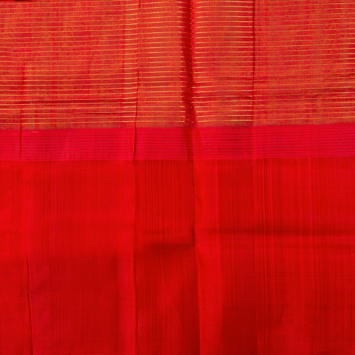Green And Red Kanchi Silk Cotton Saree For Festive Wear VP SC 295
