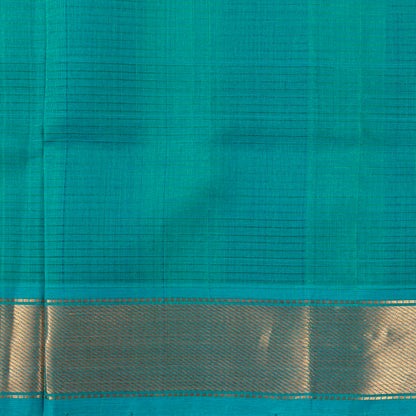 Multi Colour Checks Kanchi Silk Cotton Saree For Festive Wear VP SC 270