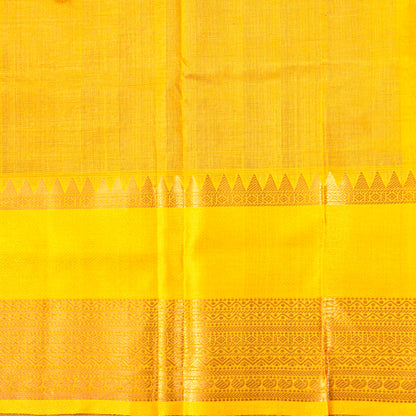 Blue And Yellow Kanchi Silk Cotton Saree For Festive Wear VP SC 294