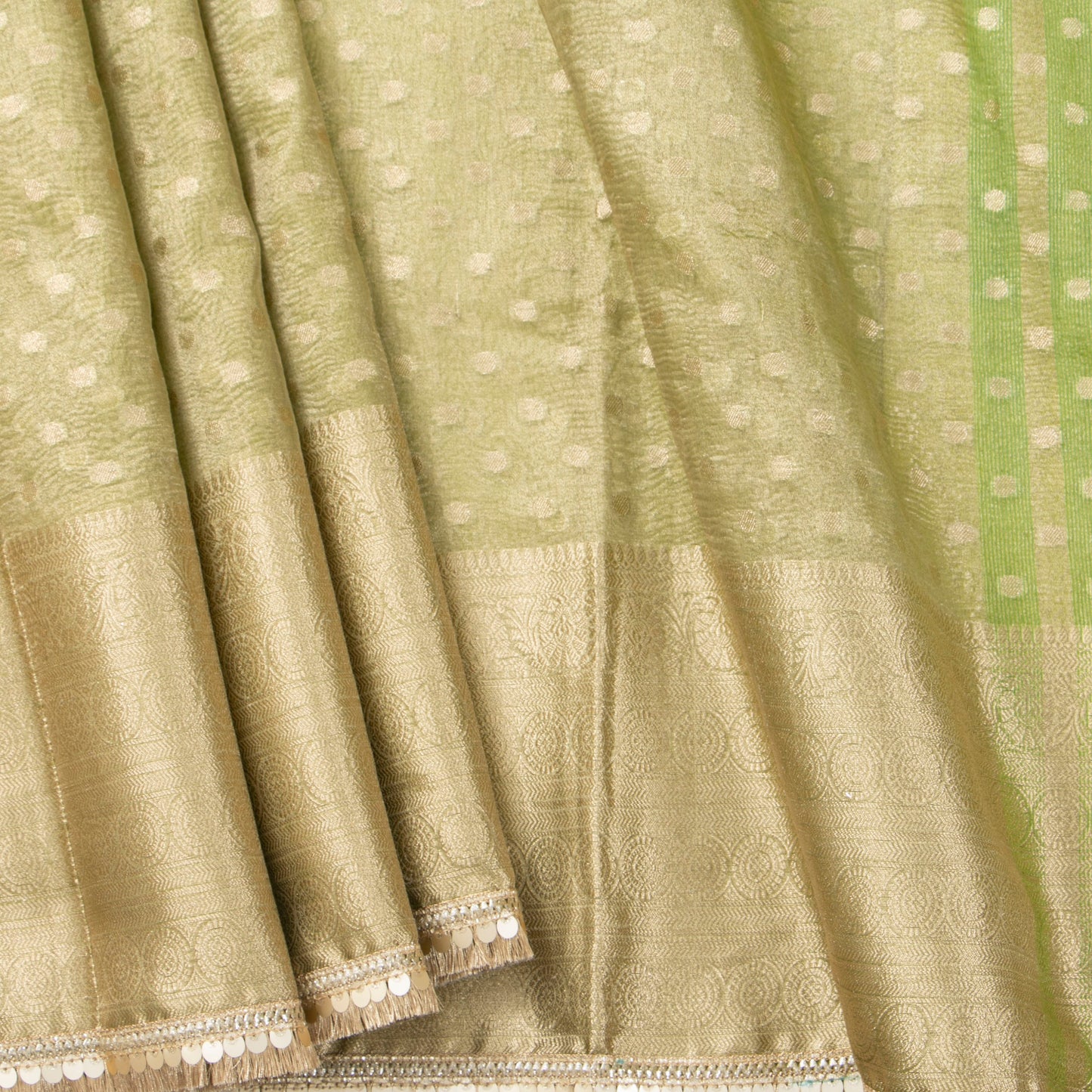Green Banarasi Tissue Silk Saree PBT 321