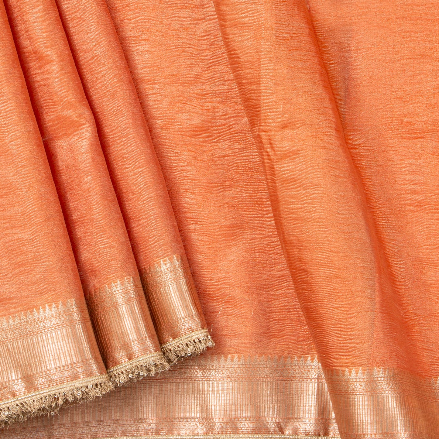 Peach Banarasi Tissue Silk Saree PBT 317