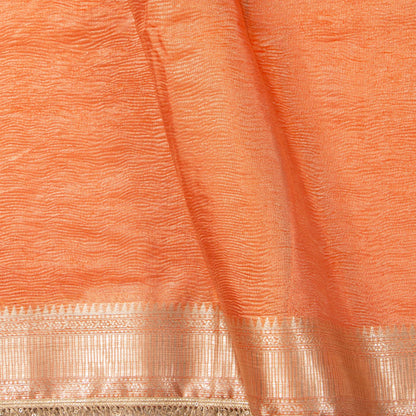 Peach Banarasi Tissue Silk Saree PBT 317