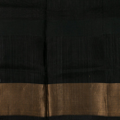 Off White And Black Kanchi Silk Cotton Saree For Festive Wear VP SC 296