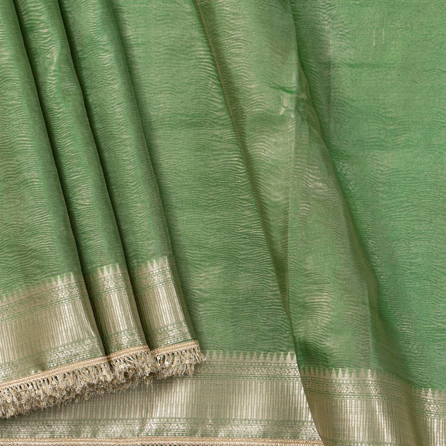 Green Banarasi Tissue Silk Saree PBT 316
