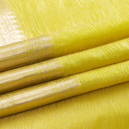 Yellow Banarasi Tissue Silk Saree PBT 322
