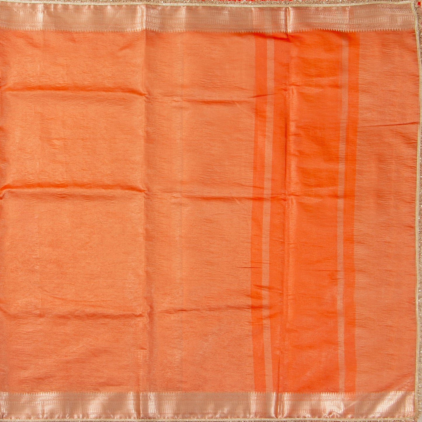 Peach Banarasi Tissue Silk Saree PBT 317