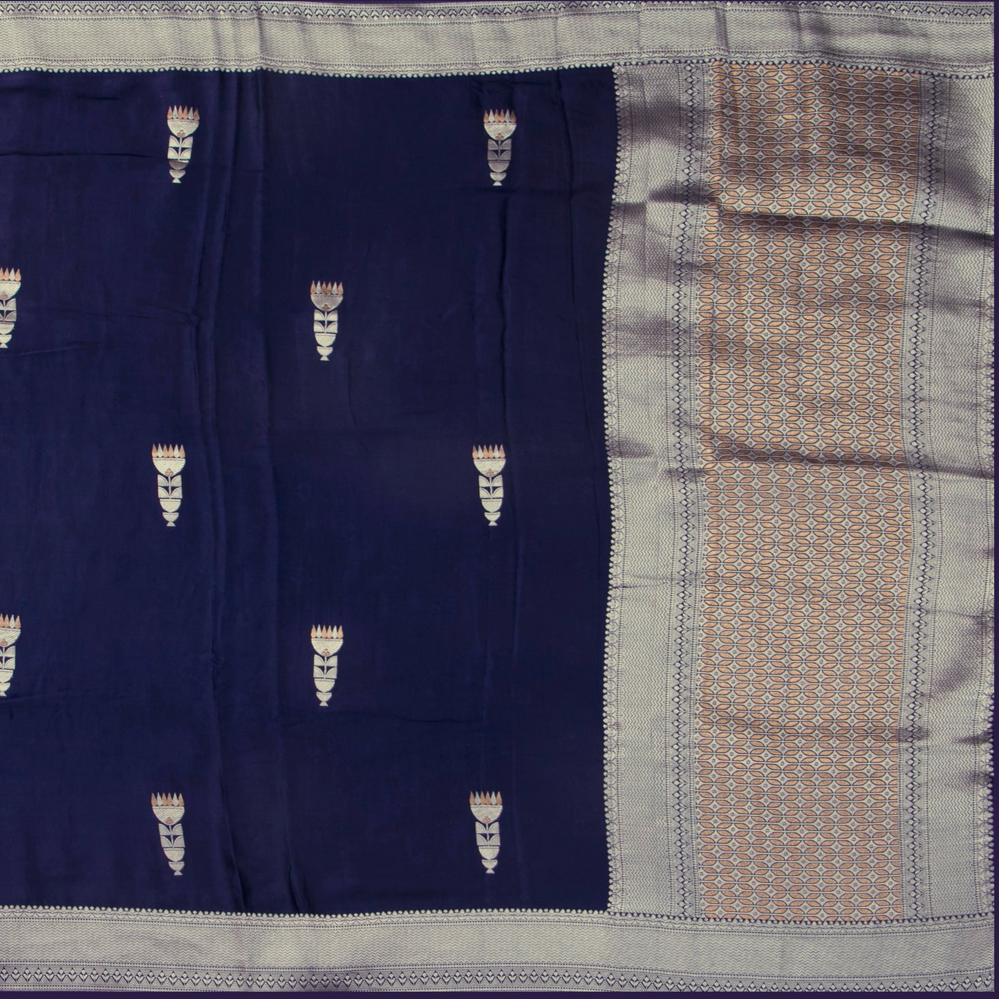 Navy Blue Banarasi Silk Saree PB 310