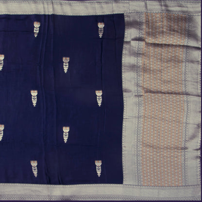 Navy Blue Banarasi Silk Saree PB 310