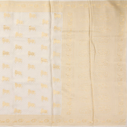 Off White Banarasi Silk Saree PB 308