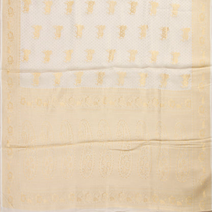 Off White Banarasi Silk Saree PB 308