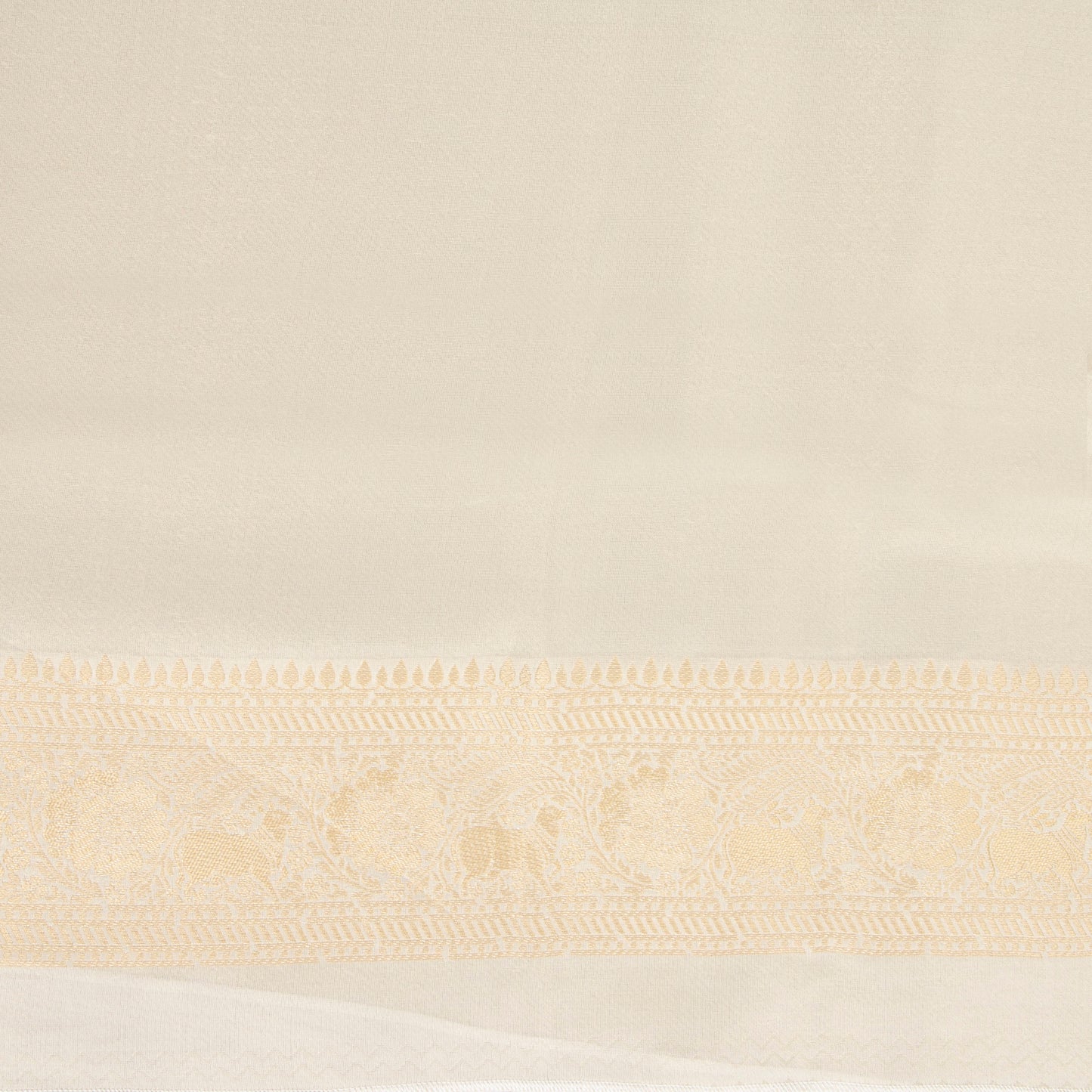 Off White Banarasi Silk Saree PB 308