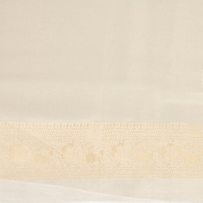 Off White Banarasi Silk Saree PB 308