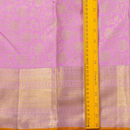 Pastel Mauve Kanchipuram Silk Saree For Bridal Wear PV NYC 1768