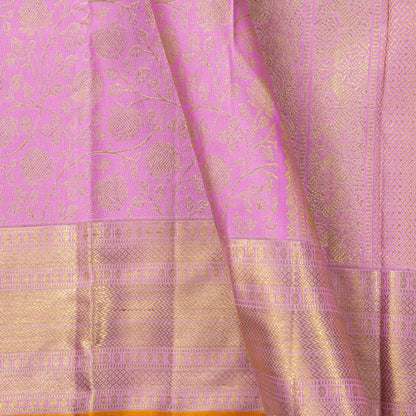 Pastel Mauve Kanchipuram Silk Saree For Bridal Wear PV NYC 1768