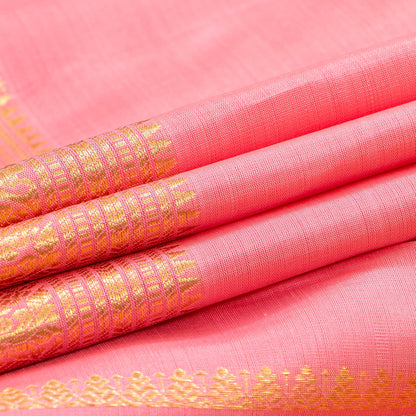 Pastel Pink Kanchipuram Silk Saree For Wedding Wear PV NYC 1786