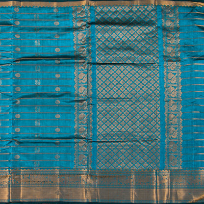 Blue Kanchi Silk Cotton Saree For Festive Wear VP SC 242