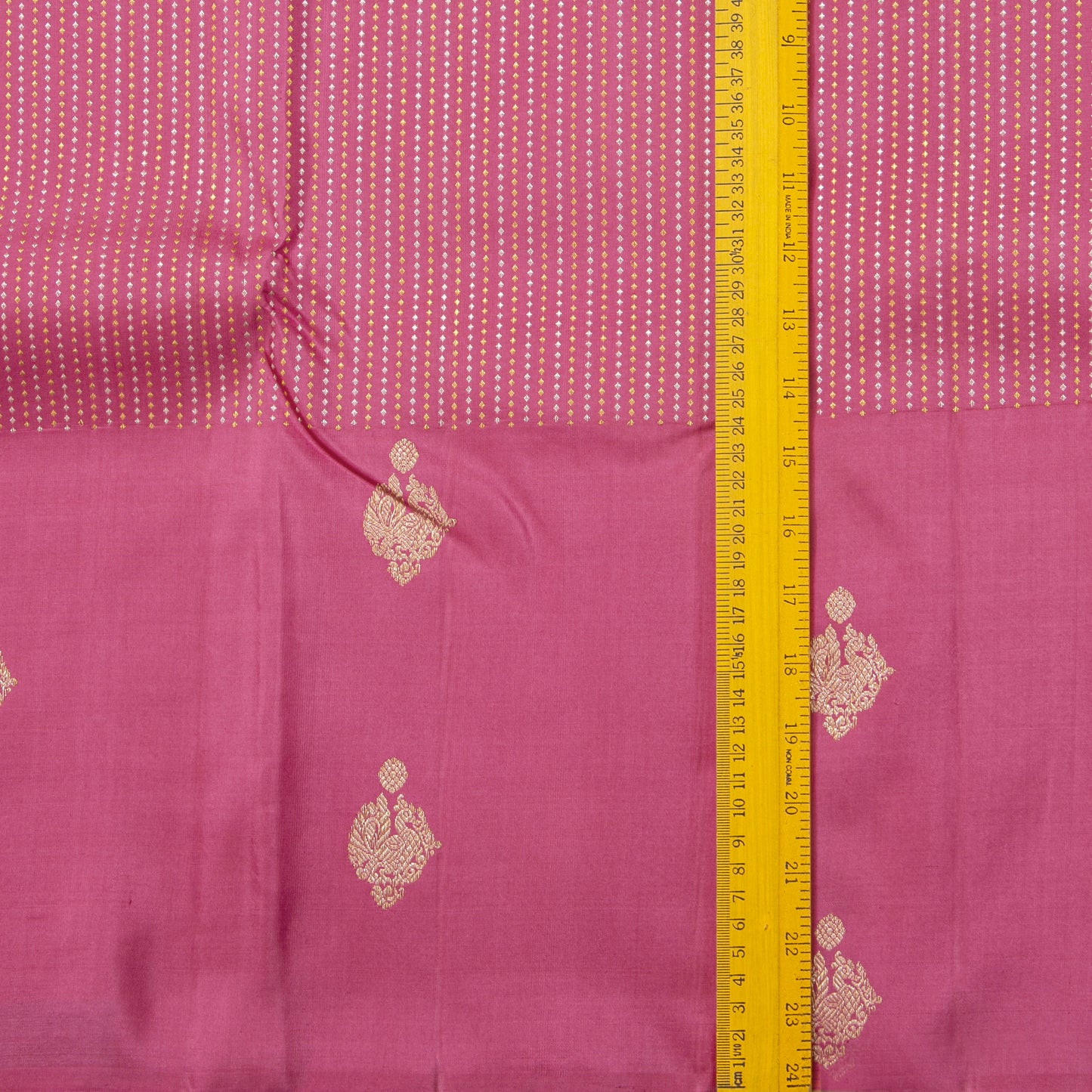 Pink Kanchipuram Silk Saree For Festive Wear PV NYC 1840