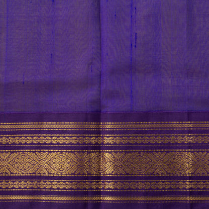 Green And Violet Kanchi Silk Cotton Saree For Festive Wear VP SC 228