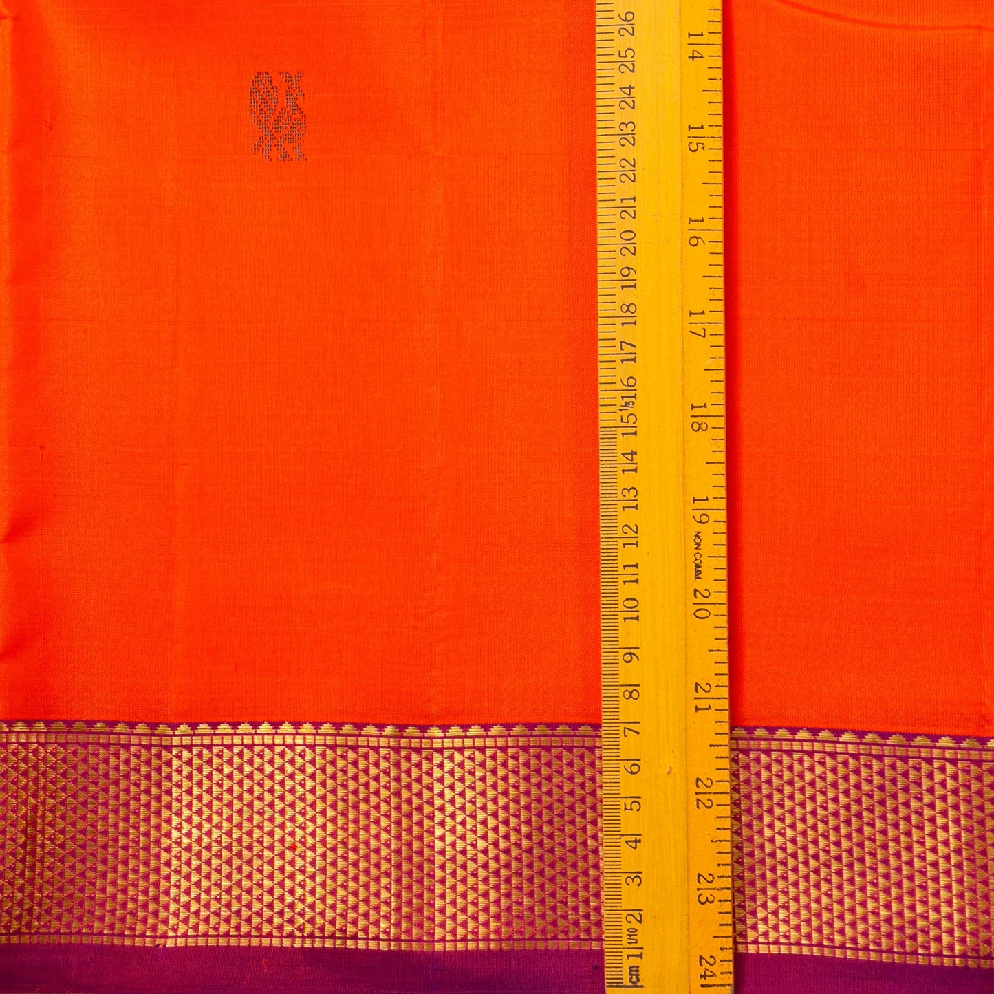 Orange And Magenta Kanchipuram Silk Saree With Arai Maadam Borders For Festive Wear PV NYC 1774
