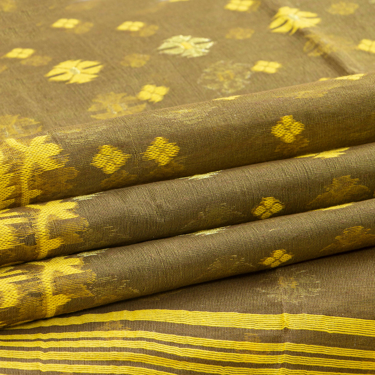 Green Dhakai Jamdani Muslin Silk Saree For Party Wear PV MJ 172