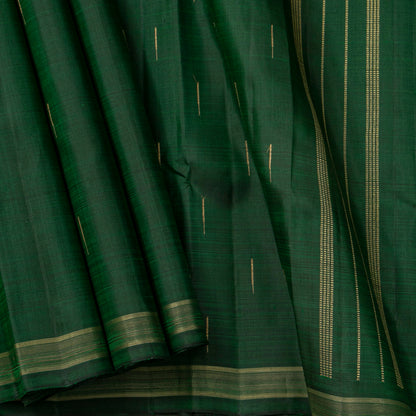 Green Kanchipuram Silk Saree For Festive Wear PV NYC 1850
