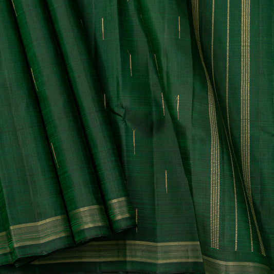 Green Kanchipuram Silk Saree For Festive Wear PV NYC 1850