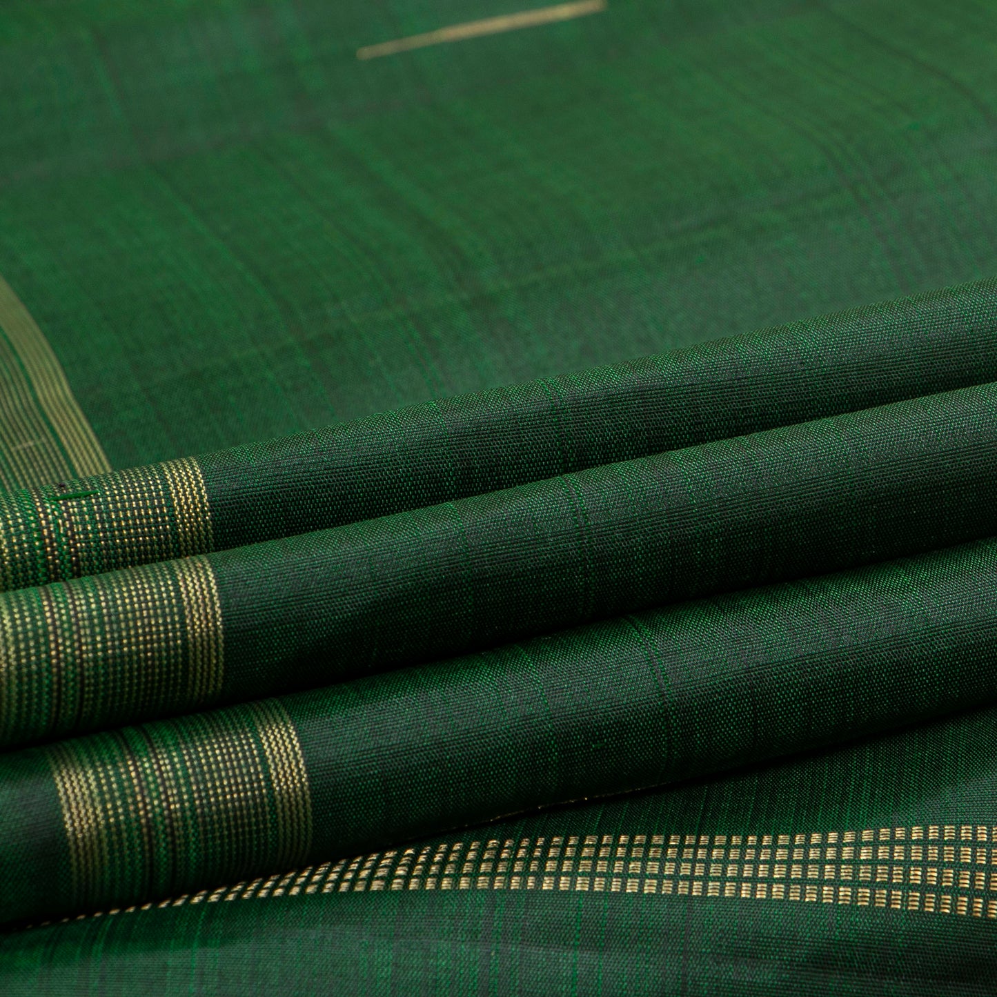 Green Kanchipuram Silk Saree For Festive Wear PV NYC 1850