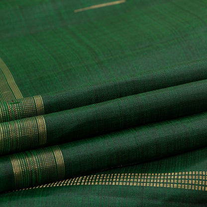 Green Kanchipuram Silk Saree For Festive Wear PV NYC 1850