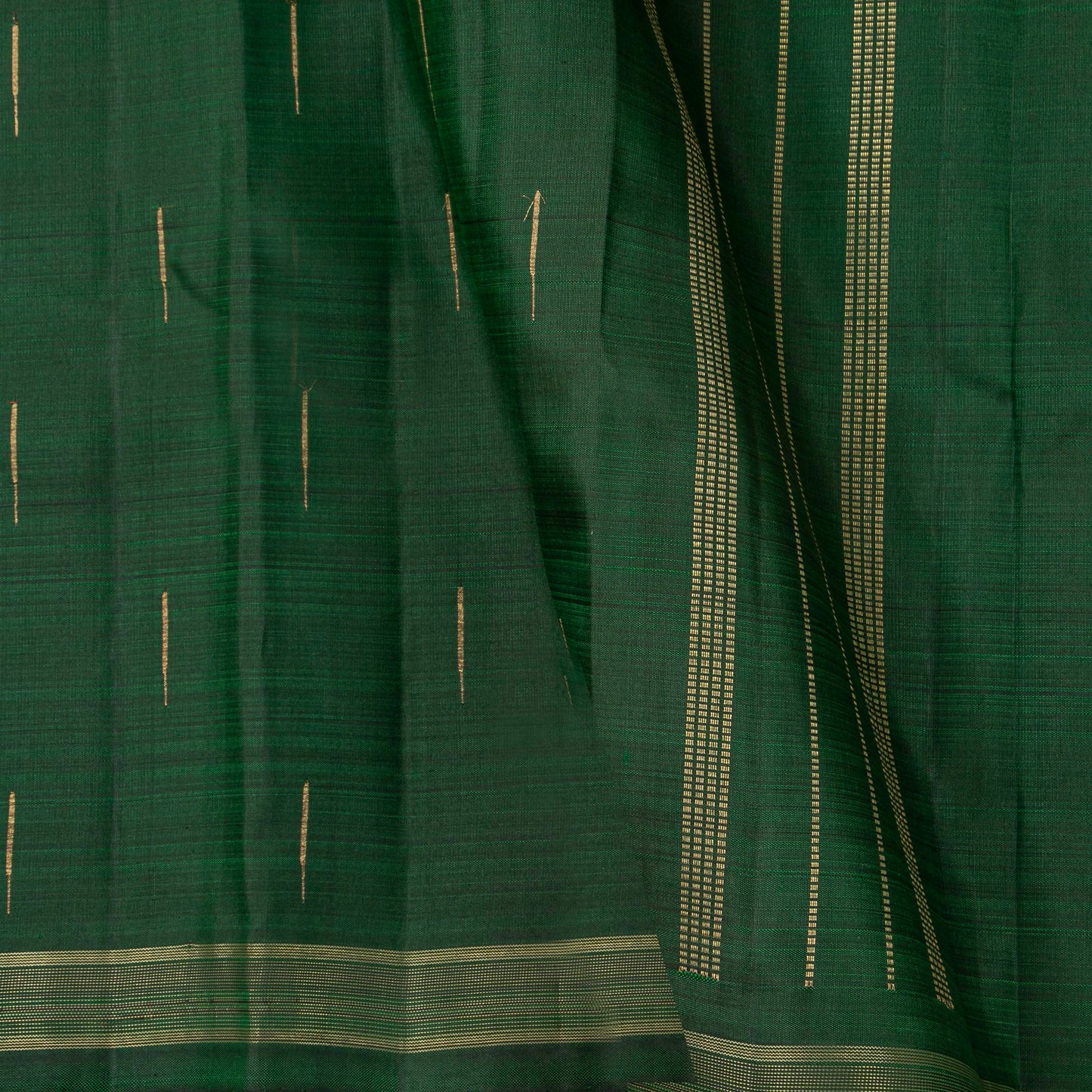 Green Kanchipuram Silk Saree For Festive Wear PV NYC 1850