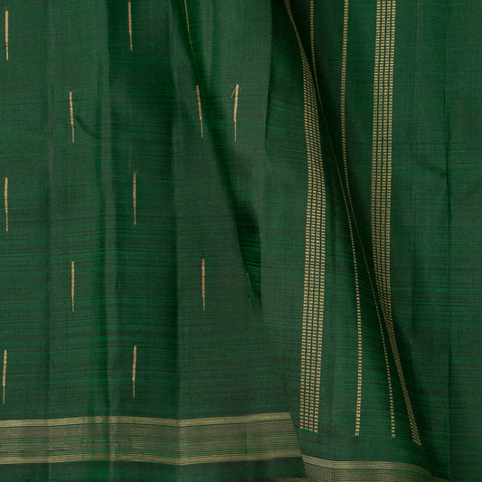 Green Kanchipuram Silk Saree For Festive Wear PV NYC 1850