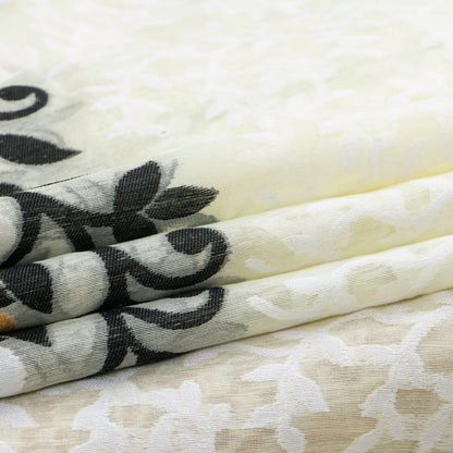 White Dhakai Jamdani Muslin Silk Saree For Party Wear PV MJ 173