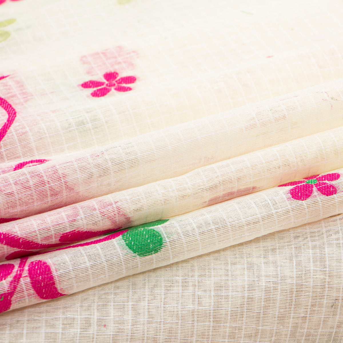 Off White Dhakai Jamdani Muslin Silk Saree For Party Wear PV MJ 168