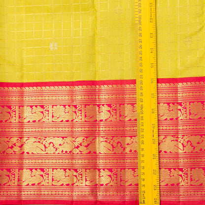 Green And Pink Kanchipuram Silk Saree For Wedding Wear PV NYC 1785