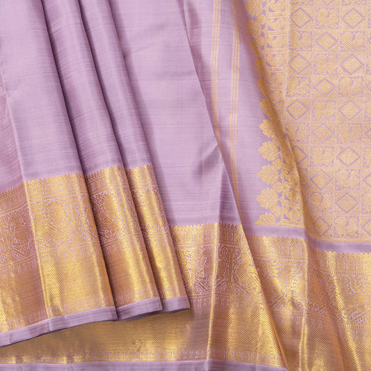 Lilac Kanchipuram Silk Saree For Wedding Wear PV NYC 1841