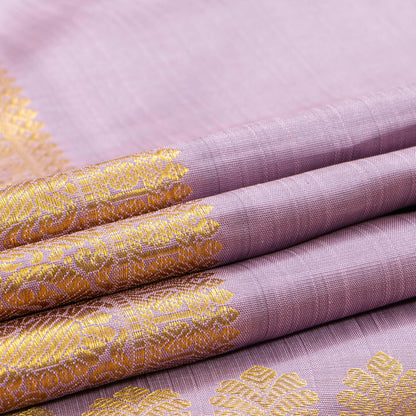Lilac Kanchipuram Silk Saree For Wedding Wear PV NYC 1841