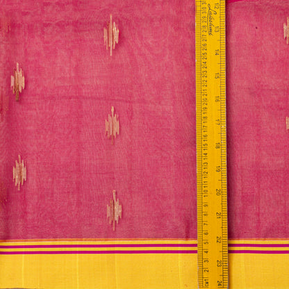 Red Dhakai Jamdhani Muslin Silk Saree With Tissue Zari PV MJ 182
