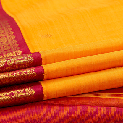 Yellow And Red Kanchipuram Silk Saree For Festive Wear PV NYC 1779 - Silk Sari - Panjavarnam PV NYC 1779