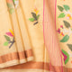 Peach Dhakai Jamdani Muslin Silk Saree For Party Wear PV MJ 181
