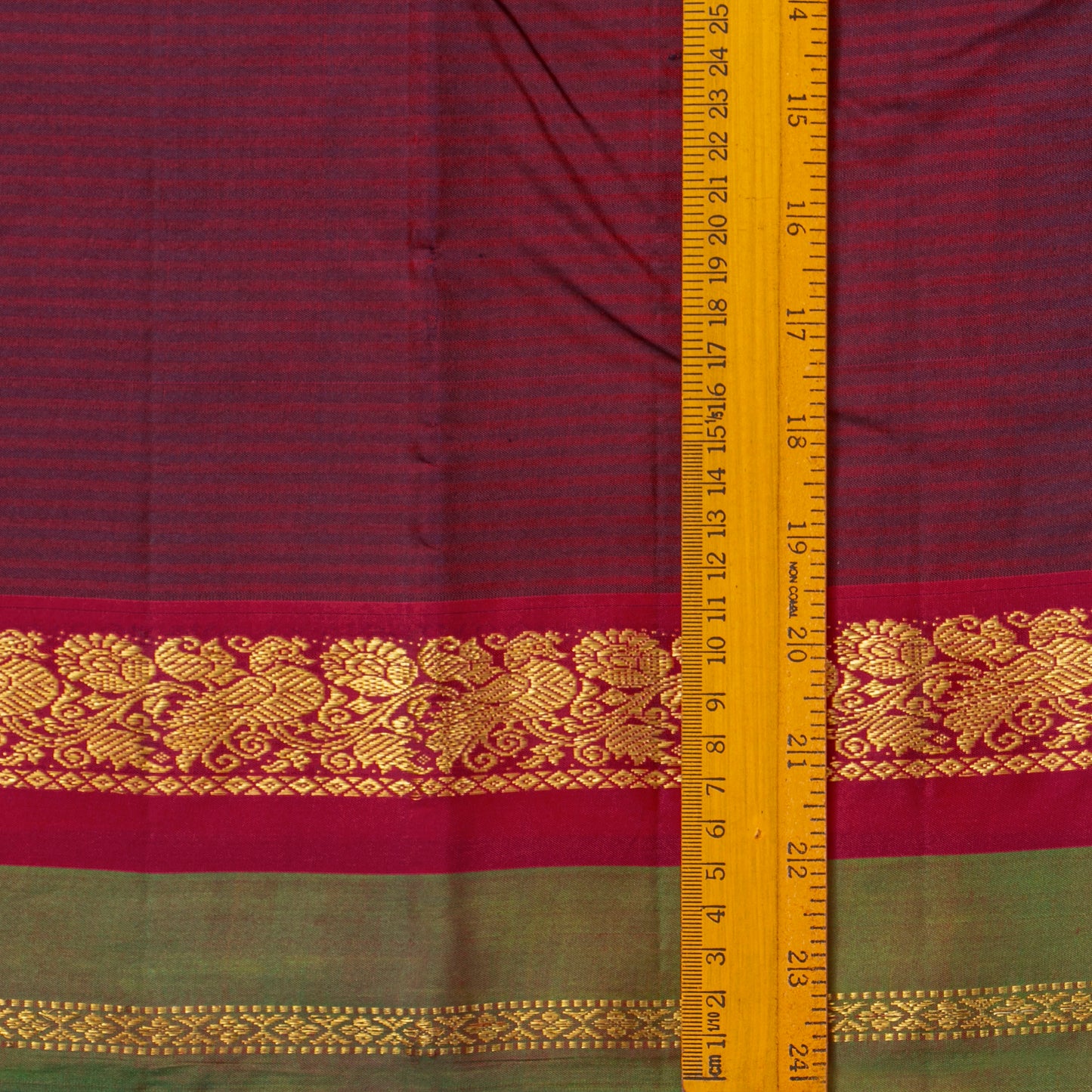 Maroon And Green Kanchipuram Silk Saree For Festive Wear PV NYC 1818